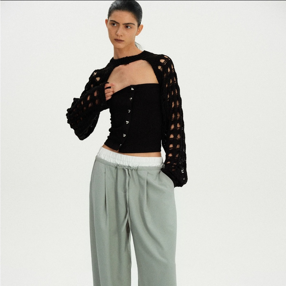 Source Unknown Crochet Stirrup Sweater Sleeves - image 4